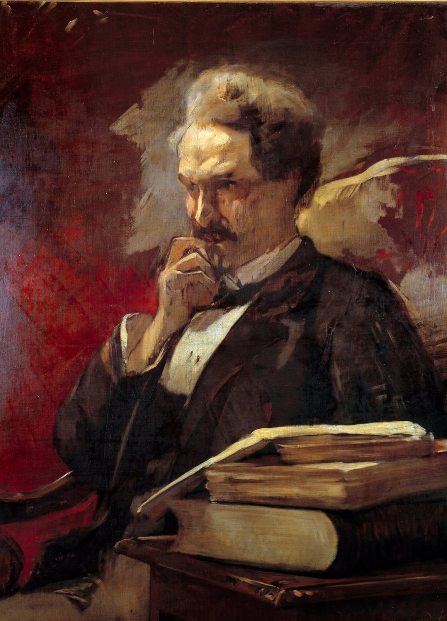Portret Henri de Rochefort (1831-1913) Markiz de Rochefort, dziennikarz, polityk i pisarz Obraz Augustebaud Bovy (1848-1899) (ec.suis.) 1879 Nd. 1x0,81m Paryż, Muzeum Carnavalet autorstwa Auguste Baud Bovy