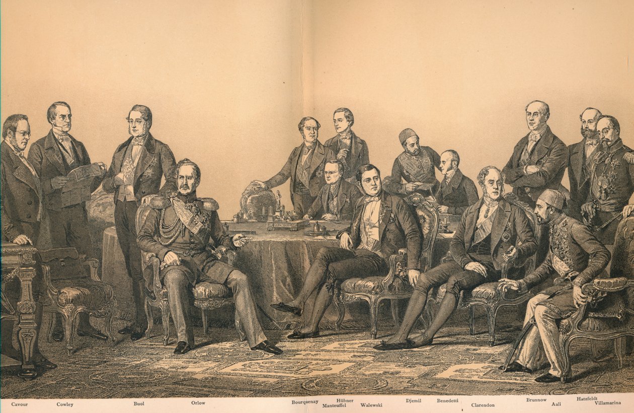 „Kongres Paryski w 1856”, 1907 autorstwa Auguste Blanchard