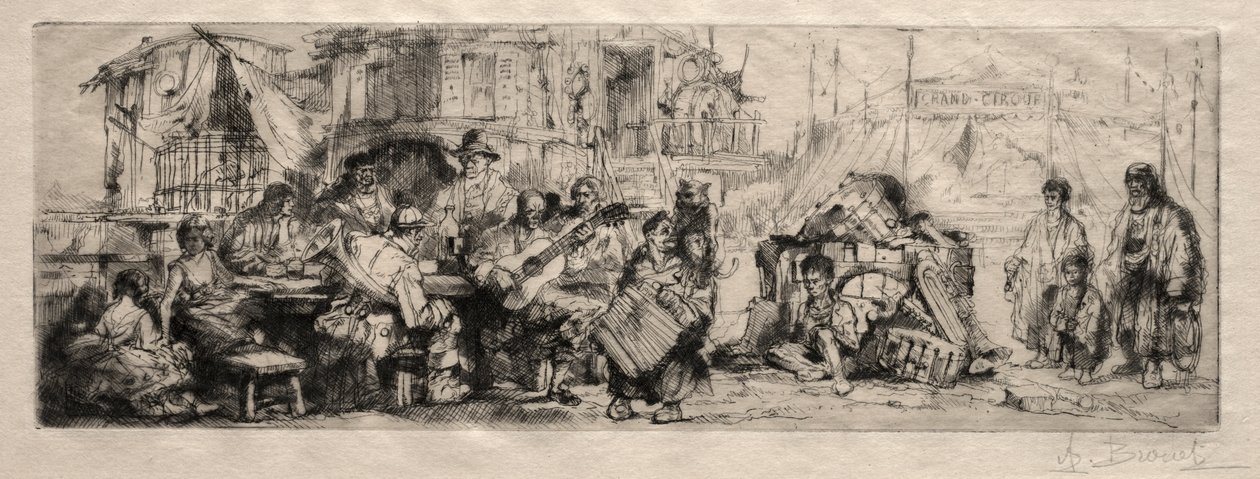 Wędrowny cyrk autorstwa Auguste Brouet