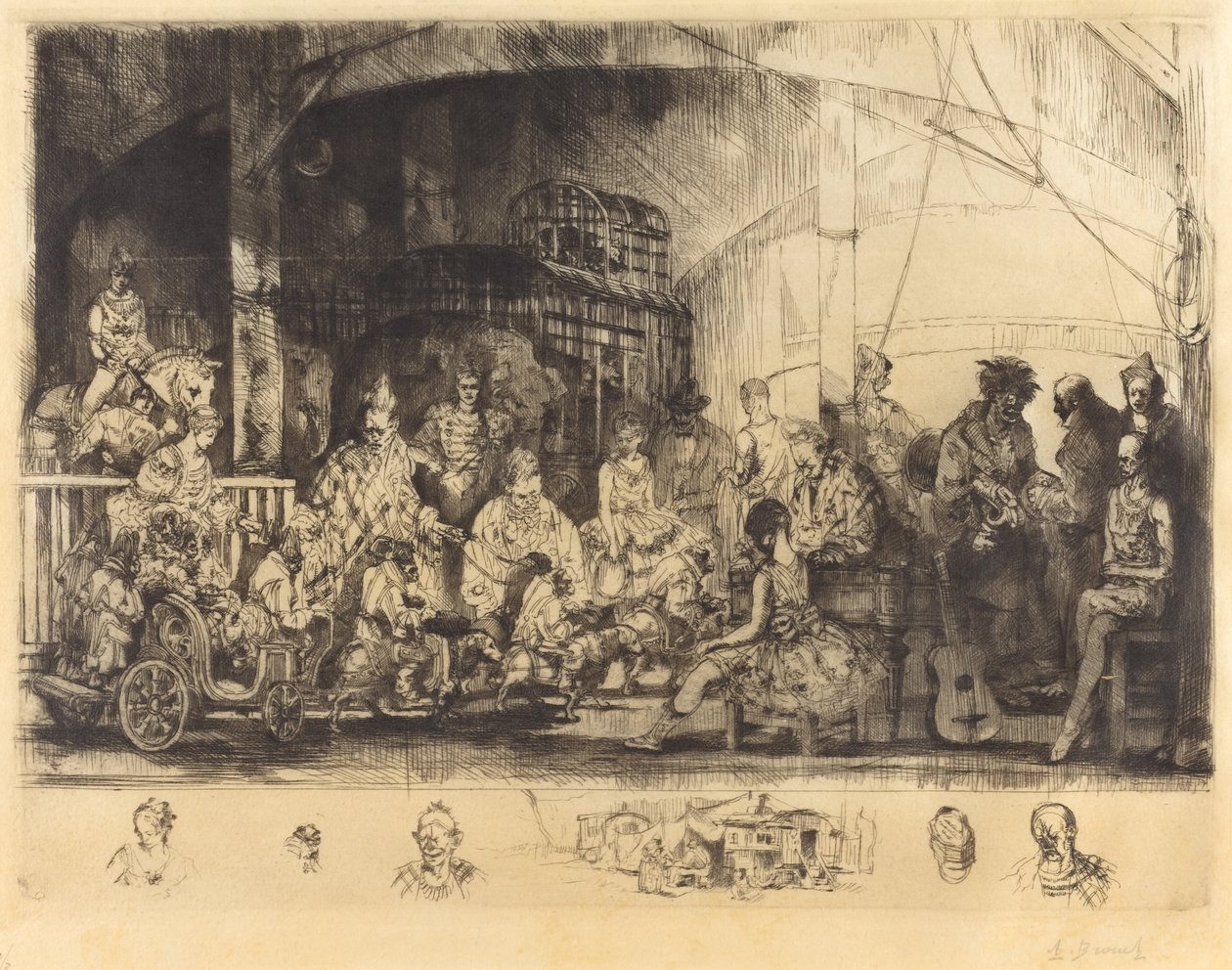 Cyrk Frattelini autorstwa Auguste Brouet