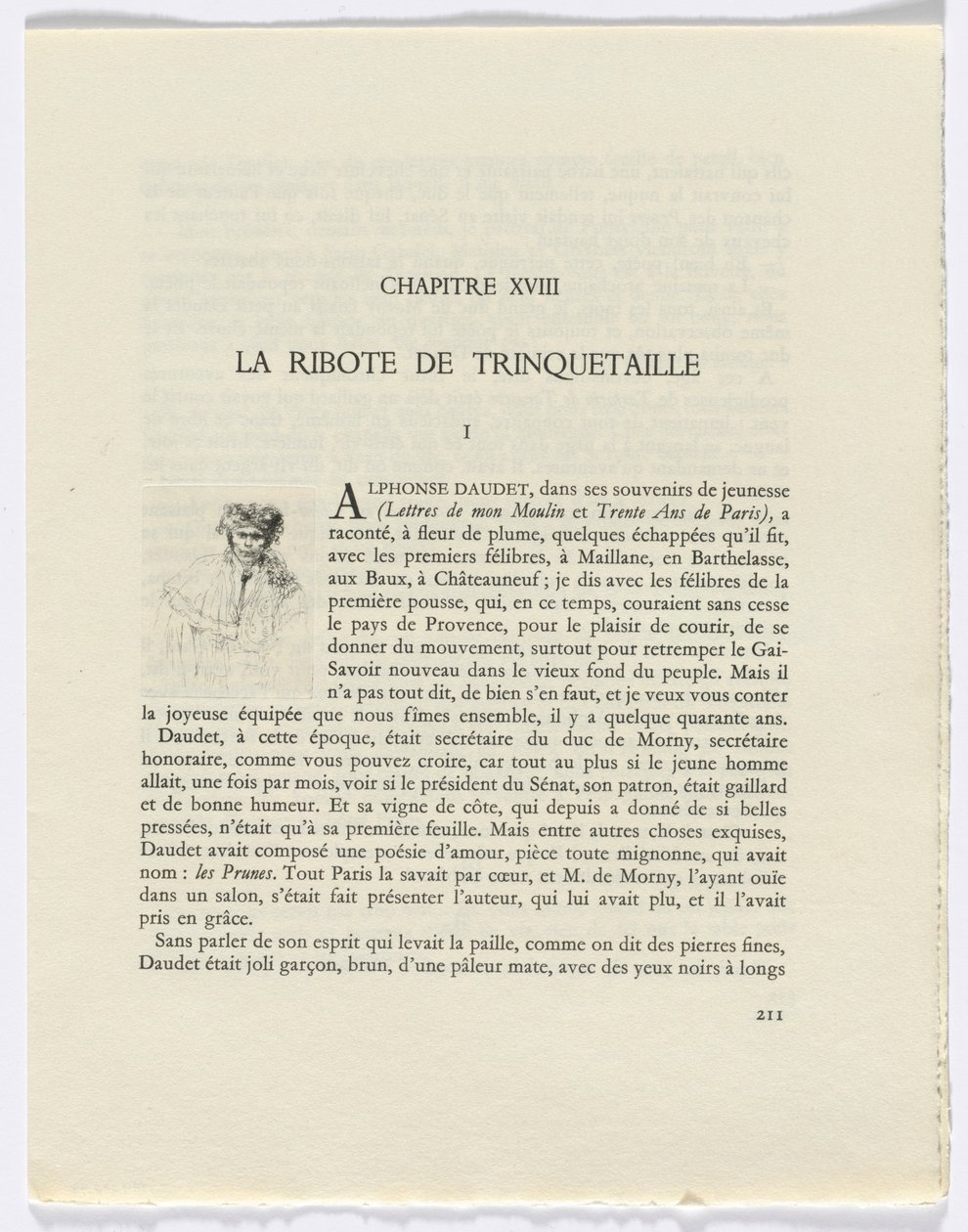 Frédéric Mistral: Mémoires et Recits by Frédéric Mistral: man (strona 211) autorstwa Auguste Brouet