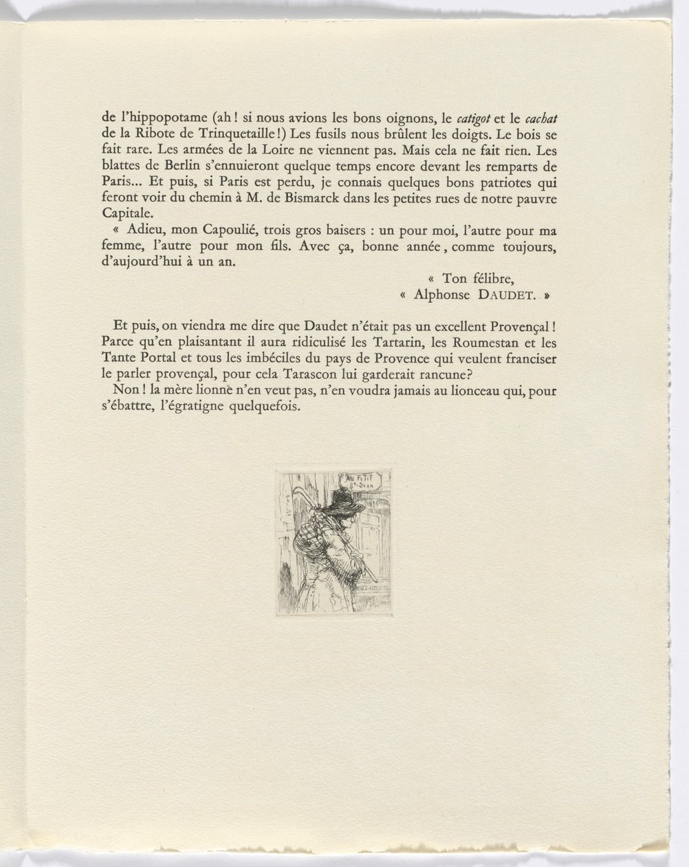 Frédéric Mistral: Mémoires et Recits by Frédéric Mistral: włóczęga (strona 223) autorstwa Auguste Brouet