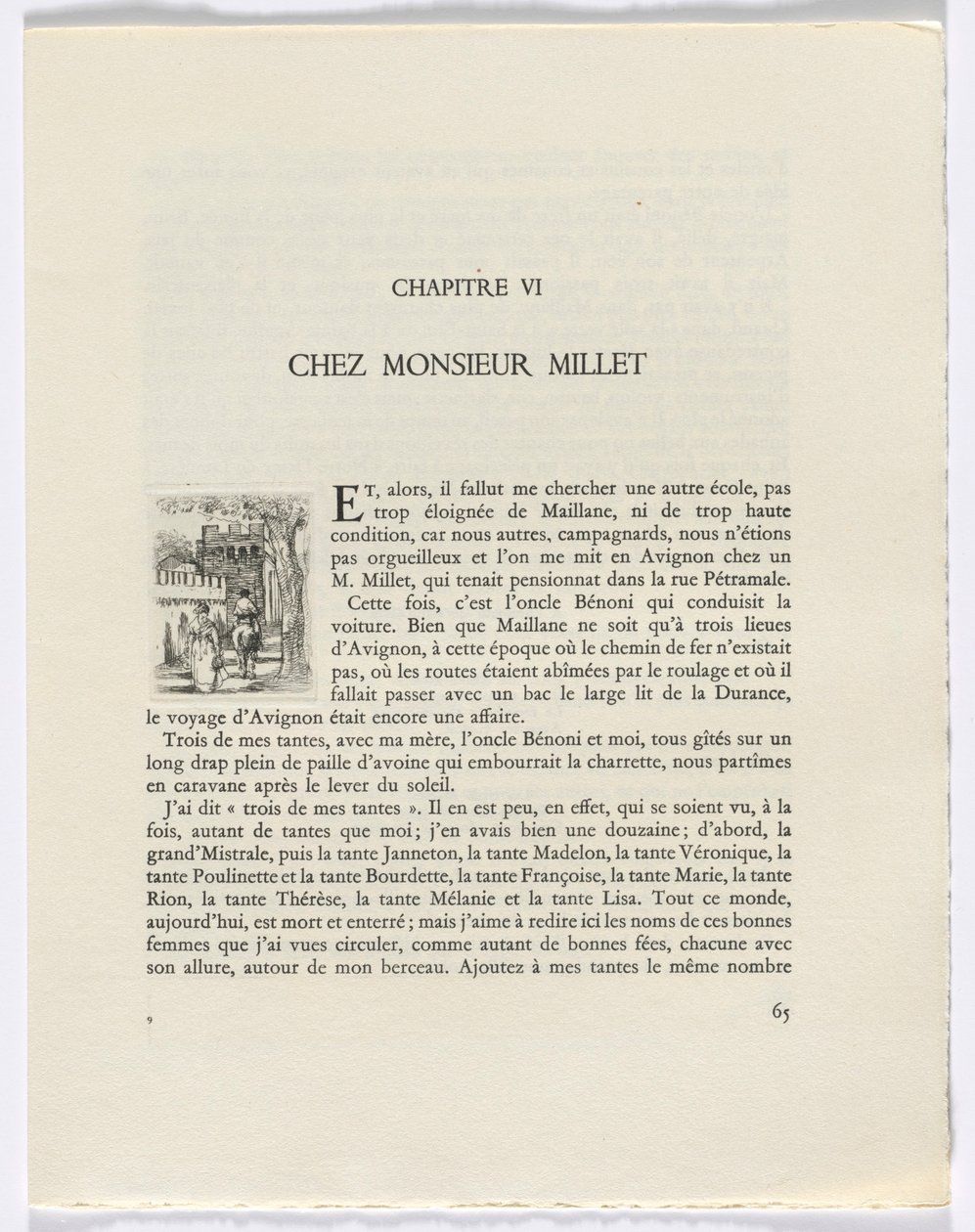 Frédéric Mistral: Mémoires et Recits by Frédéric Mistral: kobieta i mężczyzna na koniu (strona 65) autorstwa Auguste Brouet