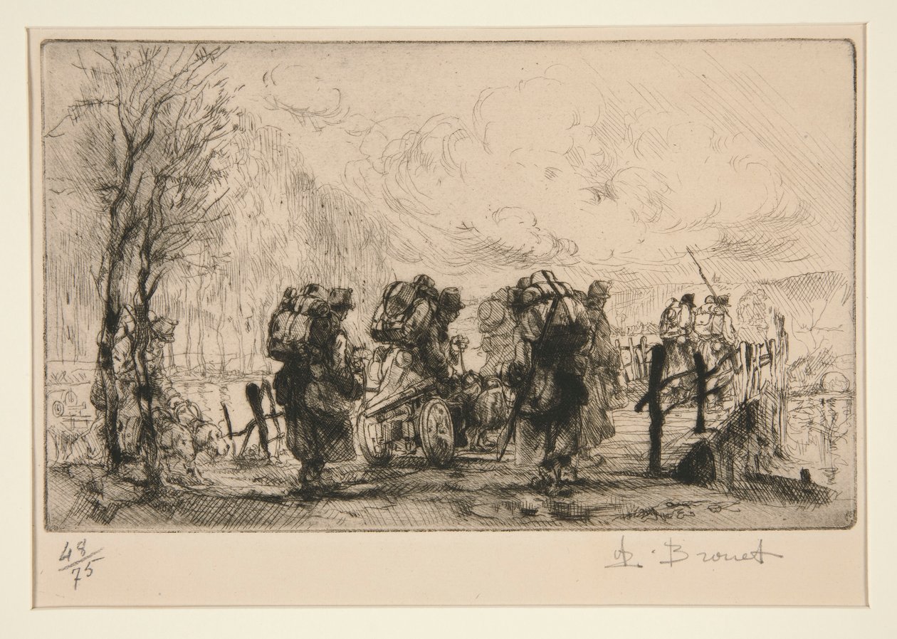 Belgijscy strzelcy maszynowi autorstwa Auguste Brouet