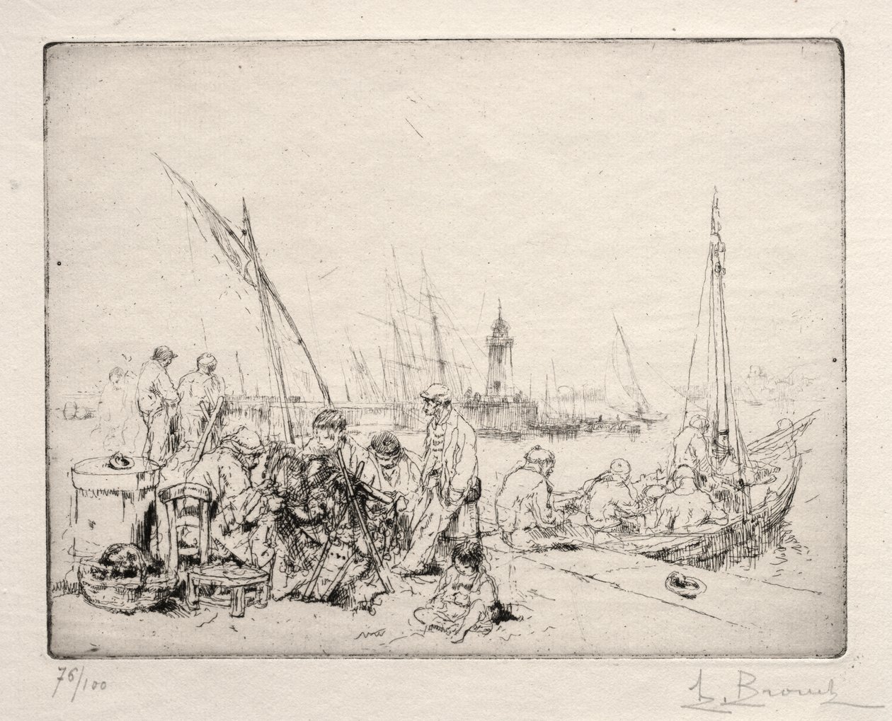 Naprawiacze sieci autorstwa Auguste Brouet