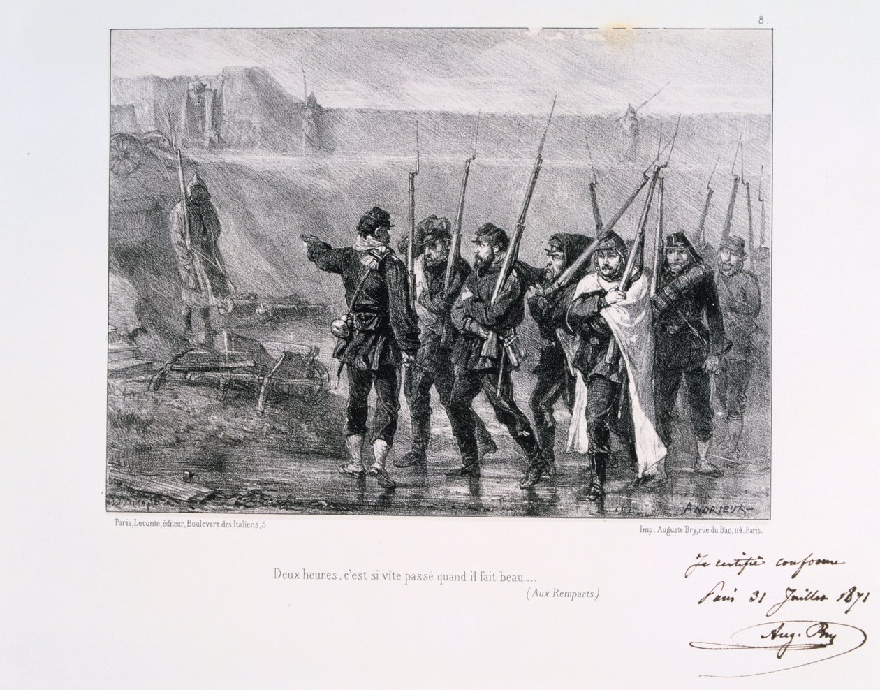 Dwie godziny mijają tak szybko, gdy jest ładna pogoda, Oblężenie Paryża, 1870-1871 1871 autorstwa Auguste Bry