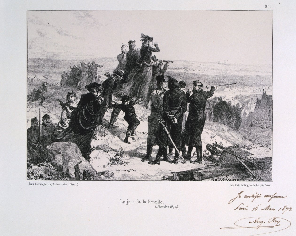 Le Jour du Bataille Dzień bitwy, oblężenie Paryża, wojna francusko-pruska, 1870 1871 autorstwa Auguste Bry