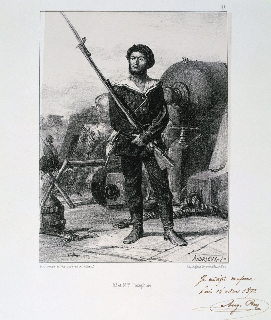 M et Mme Josephine, Oblężenie Paryża, wojna francusko-pruska, 1870 1872 autorstwa Auguste Bry