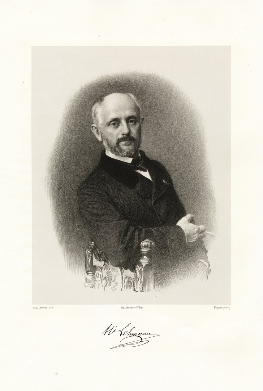 Henri Lehmann, 1865-66 autorstwa Auguste Charles Lemoine