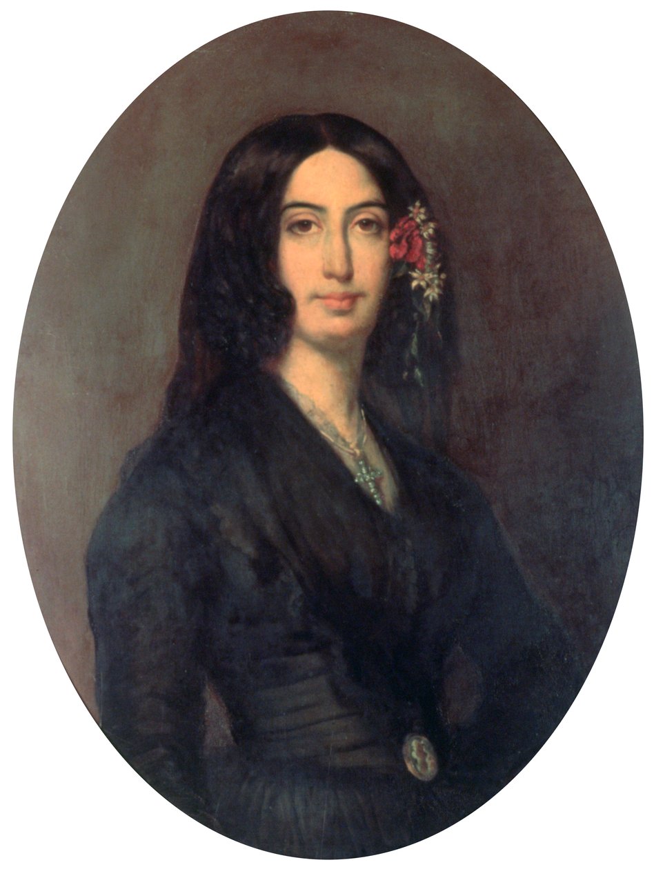 George Sand, francuska powieściopisarka i wczesna feministka, ok. 1845 autorstwa Auguste Charpentier