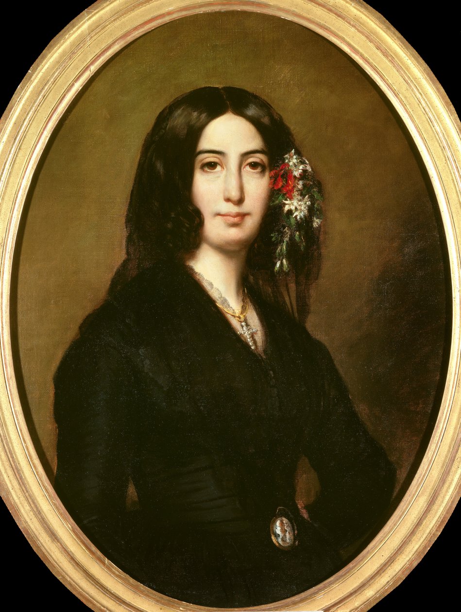 Portret pisarki George Sand (1804-1876) Aurore Dupin, Baronne Dudevant Malarstwo Auguste Charpentier (1813-1880) 1838 Paryż, Muzeum Życia Romantycznego autorstwa Auguste Charpentier