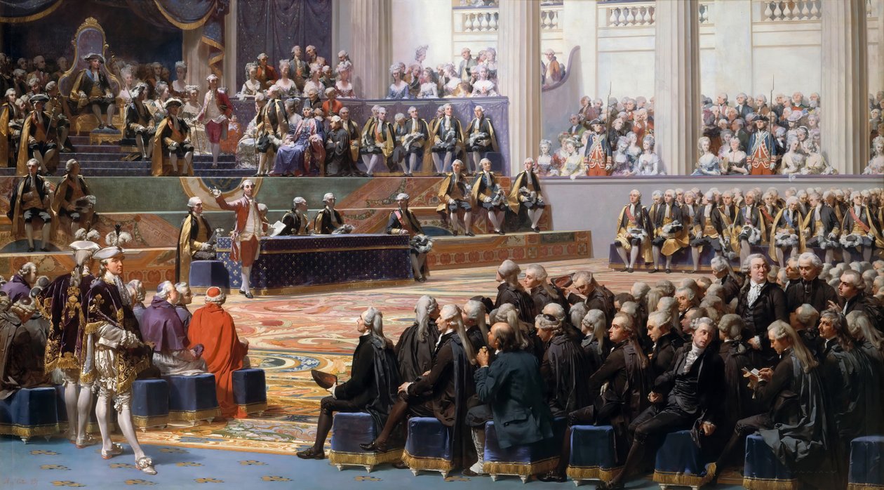 Otwarcie Stanów Generalnych w Wersalu, 5 maja 1789 r autorstwa Louis Charles Auguste Couder
