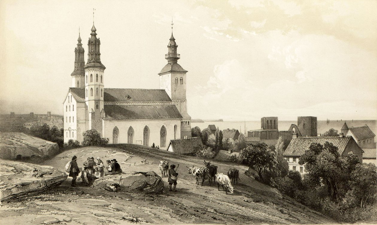 Kościół Najświętszej Marii Panny w Wisby autorstwa Auguste Etienne Francois Mayer