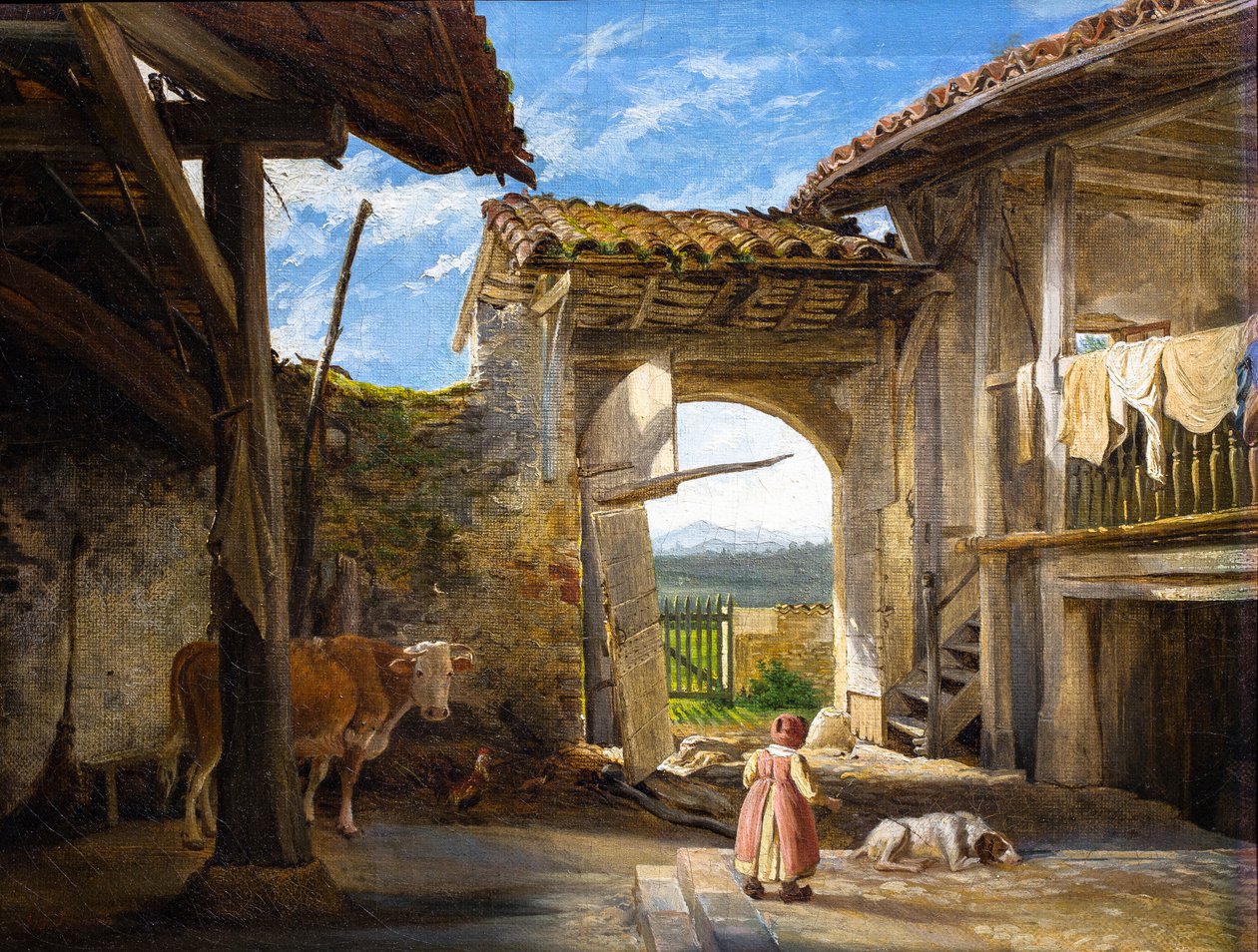 Podwórze autorstwa Auguste Flandrin