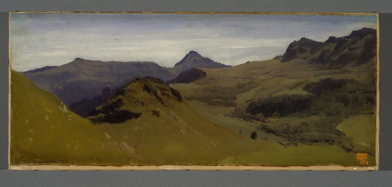 Pejzaż w Owernii, ok. 1850 (olej na papierze oprawiony na płótnie) autorstwa Auguste Francois Bonheur