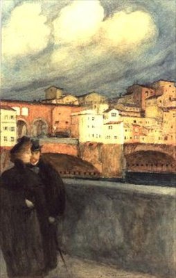 Ponte Vecchio, Florencja autorstwa Auguste Francois Gorguet