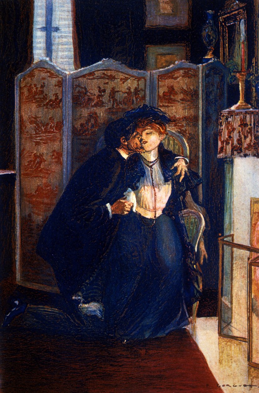 Czerwona lilia Anatole France (1844 - 1924) autorstwa Auguste Francois Gorguet