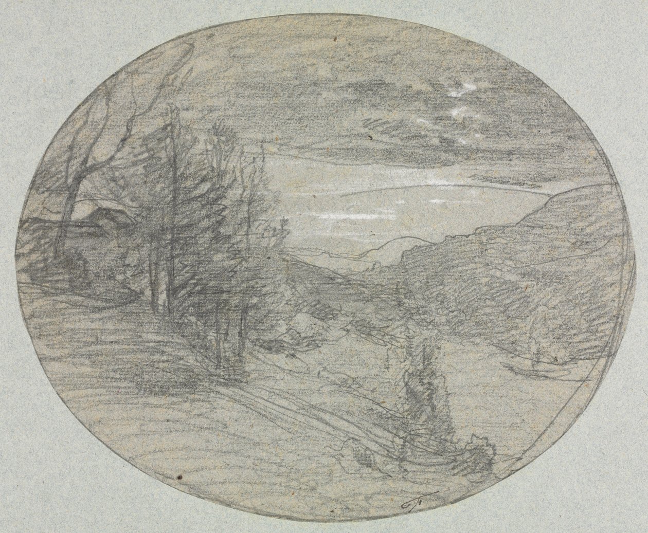 Krajobraz, XIX wiek. autorstwa Auguste Francois Ravier