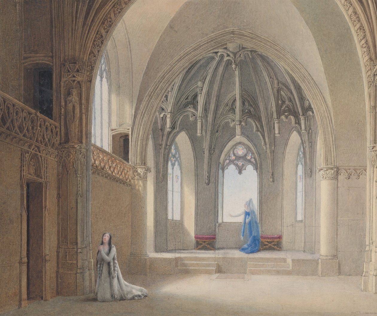 Aniu, moja siostro Aniu, nie widzisz, że nic nie nadchodzi, 1817. autorstwa Auguste Garneray