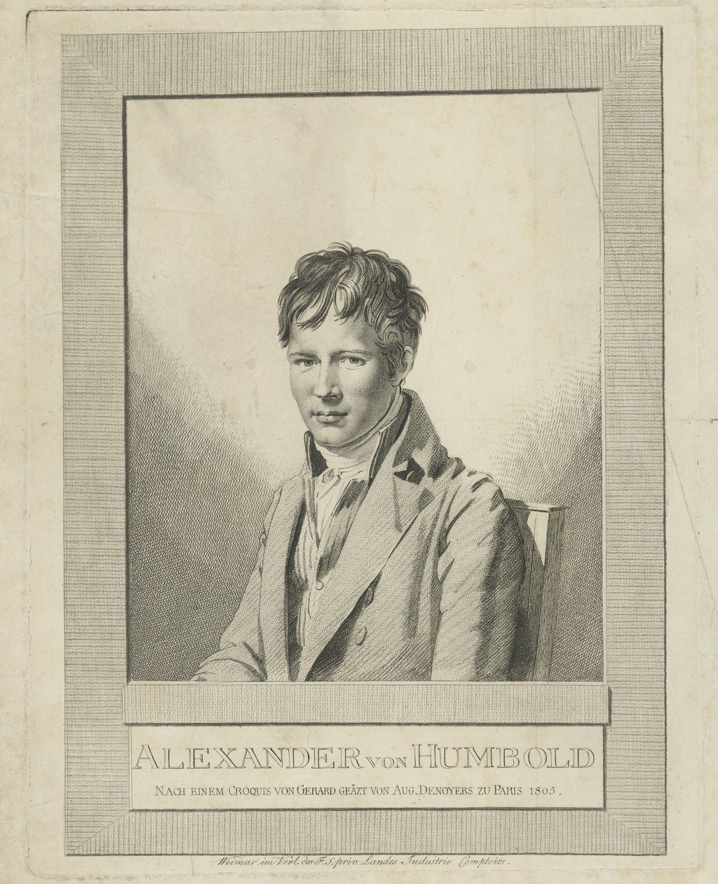 Portret Aleksandra von Humboldta 1769-1859, 1805. autorstwa Auguste Gaspard Louis Desnoyers