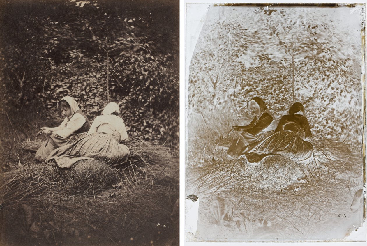 Dwie wieśniaczki siedzące autorstwa Auguste Giraudon