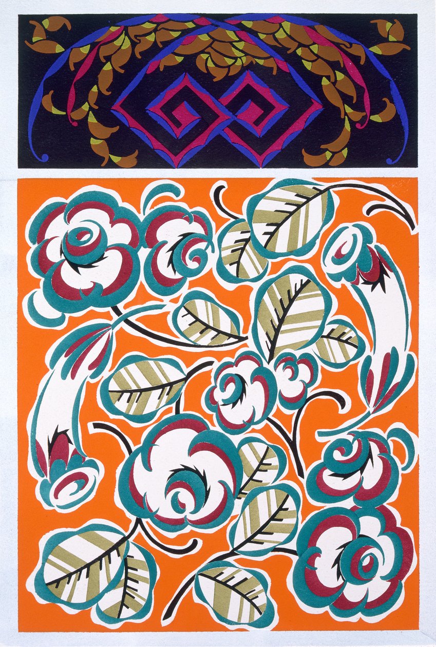 Wzór wnętrzarski, tablica 4 z „Formes et Couleurs”, wydana ok. 1930 autorstwa Auguste H. Thomas