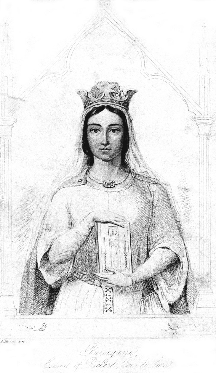 Berengaria z Nawarry c1164-1230, królowa małżonka króla Ryszarda I 1157-1199, 1844 autorstwa Auguste Hervieu