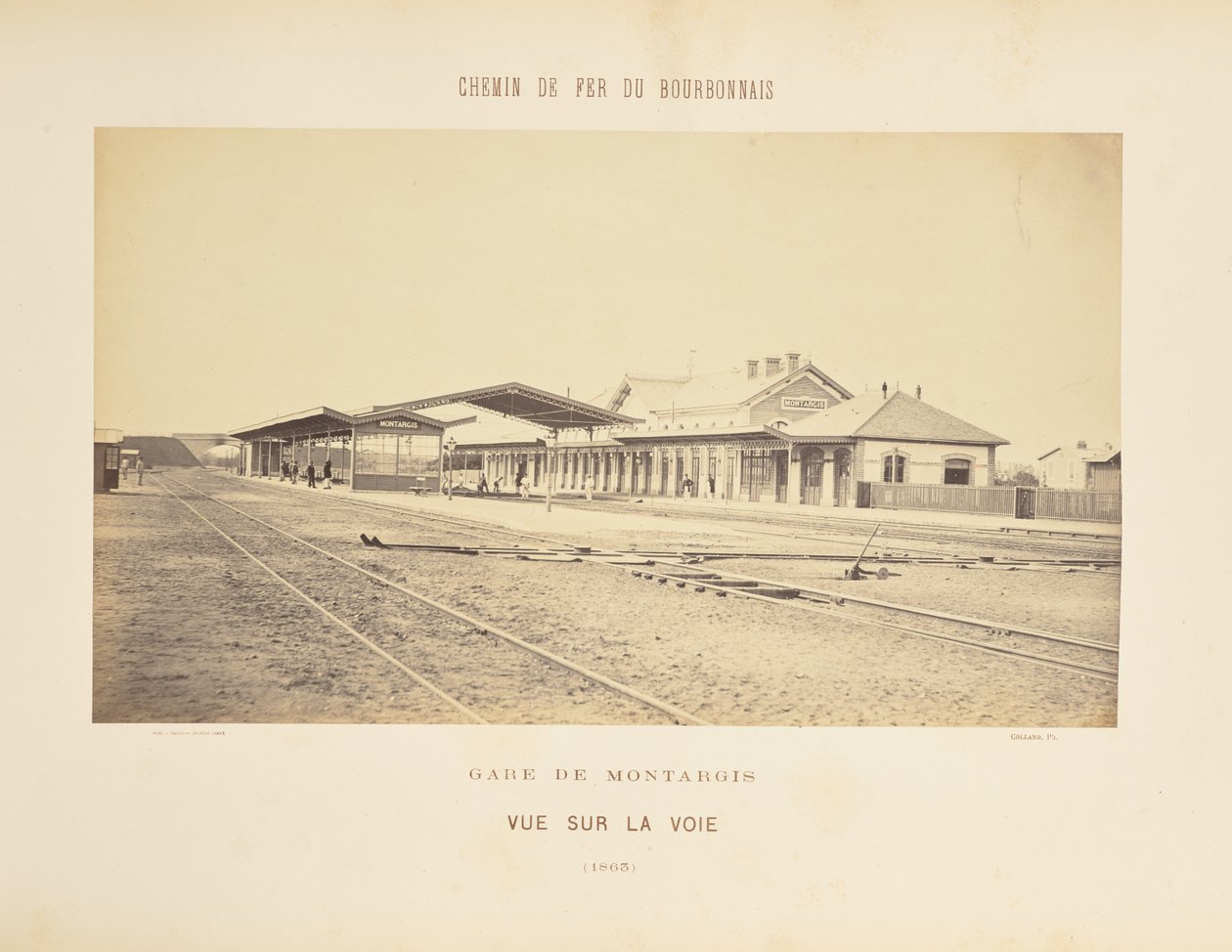 Stacja Montargis, widok na tory autorstwa Auguste Hippolyte Collard