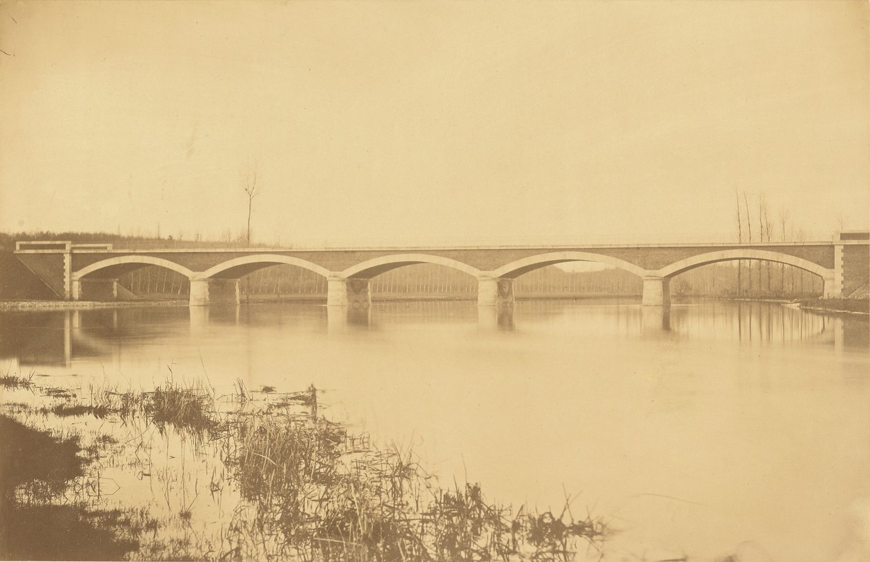 Linia z Villeneuve-Saint-Georges do Montargis, wiadukt na Loing (w pobliżu Montargis) autorstwa Auguste Hippolyte Collard