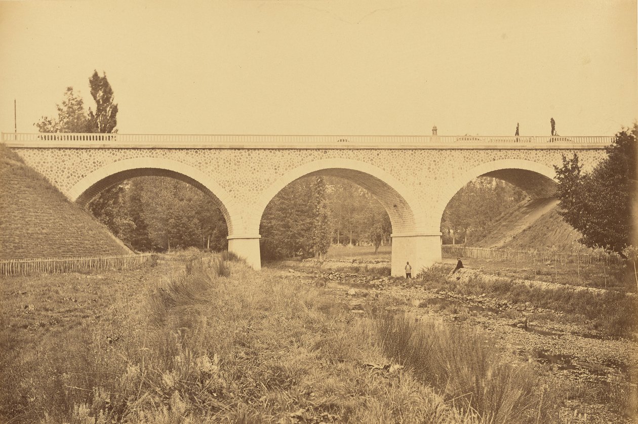 Wiadukt nad rzeką Rhins, niedaleko Pradines autorstwa Auguste Hippolyte Collard