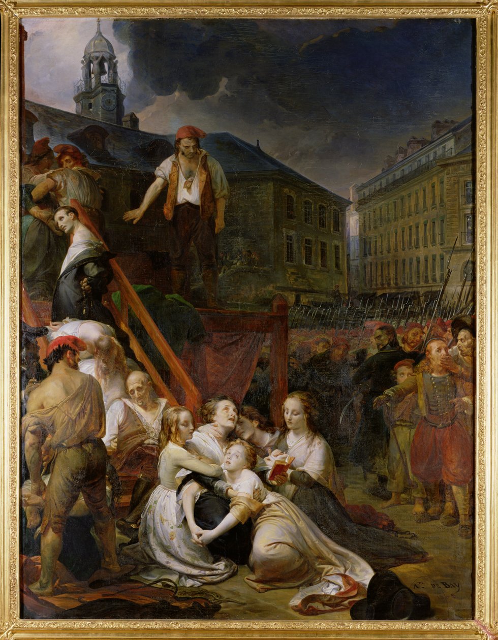 Odcinek na Place du Bouffay, Nantes, 1793, 1859 autorstwa Auguste Hyacinthe Debay