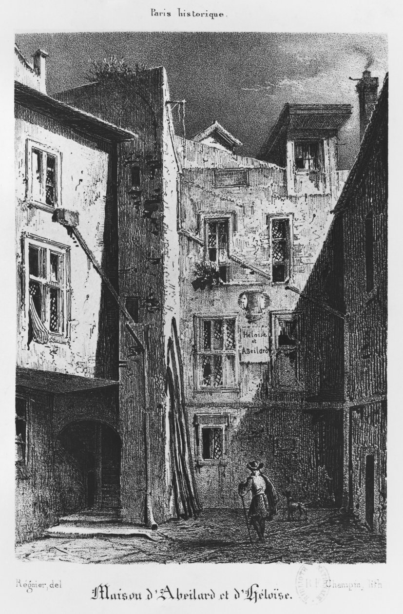 Dom Heloizy i Abelarda, ilustracja z „Paris historique”, autorstwa Auguste Jacques Regnier