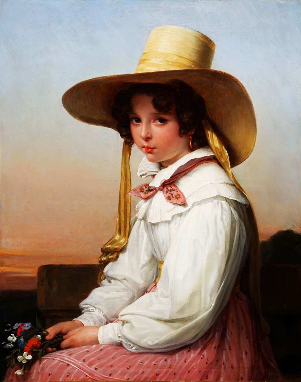 Portret Nency Destouches 1829 (olej na płótnie) autorstwa Auguste Jean Baptiste Vinchon