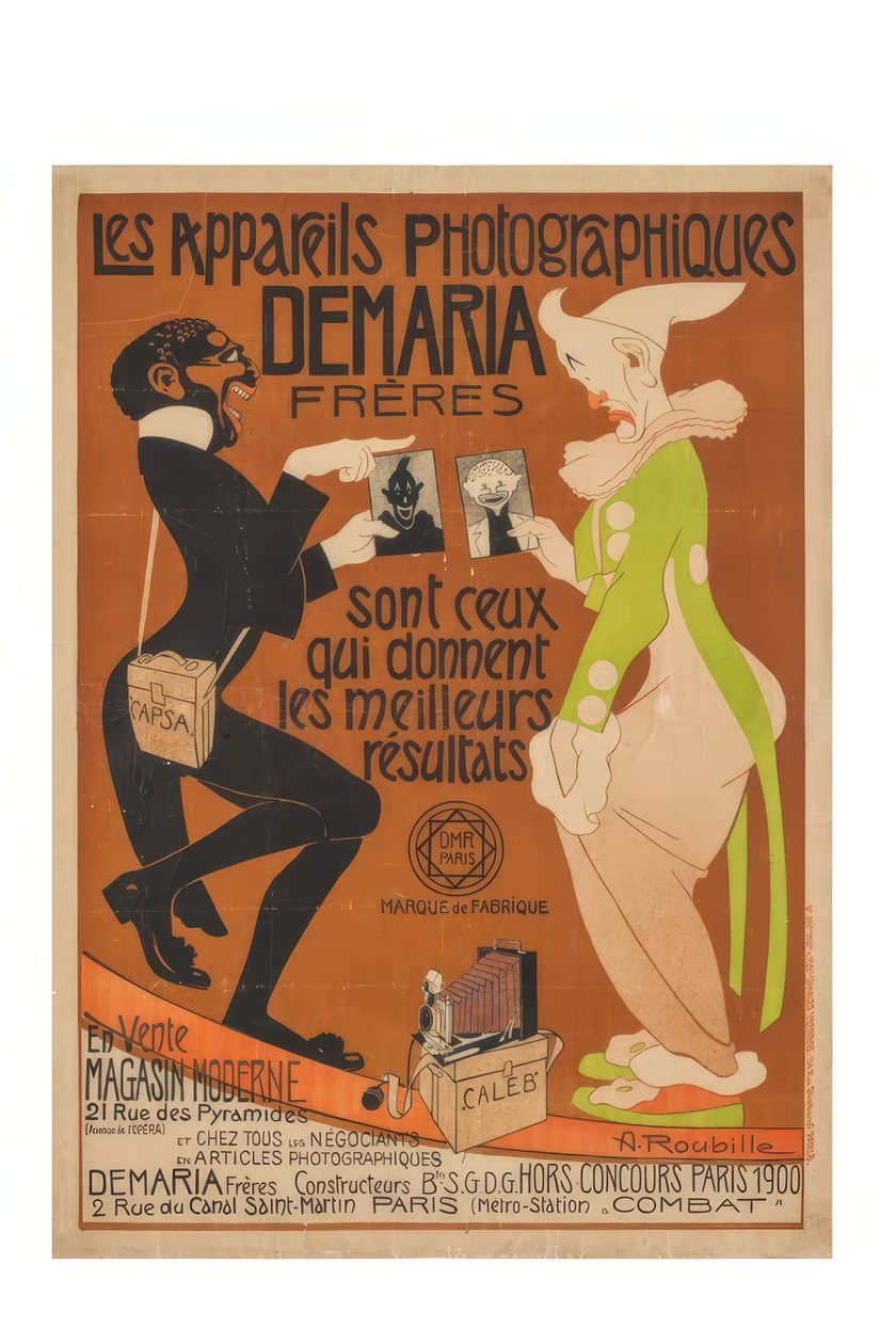 Aparaty fotograficzne Demaria frères zapewniają najlepsze rezultaty... autorstwa Auguste Jean Baptiste Roubille