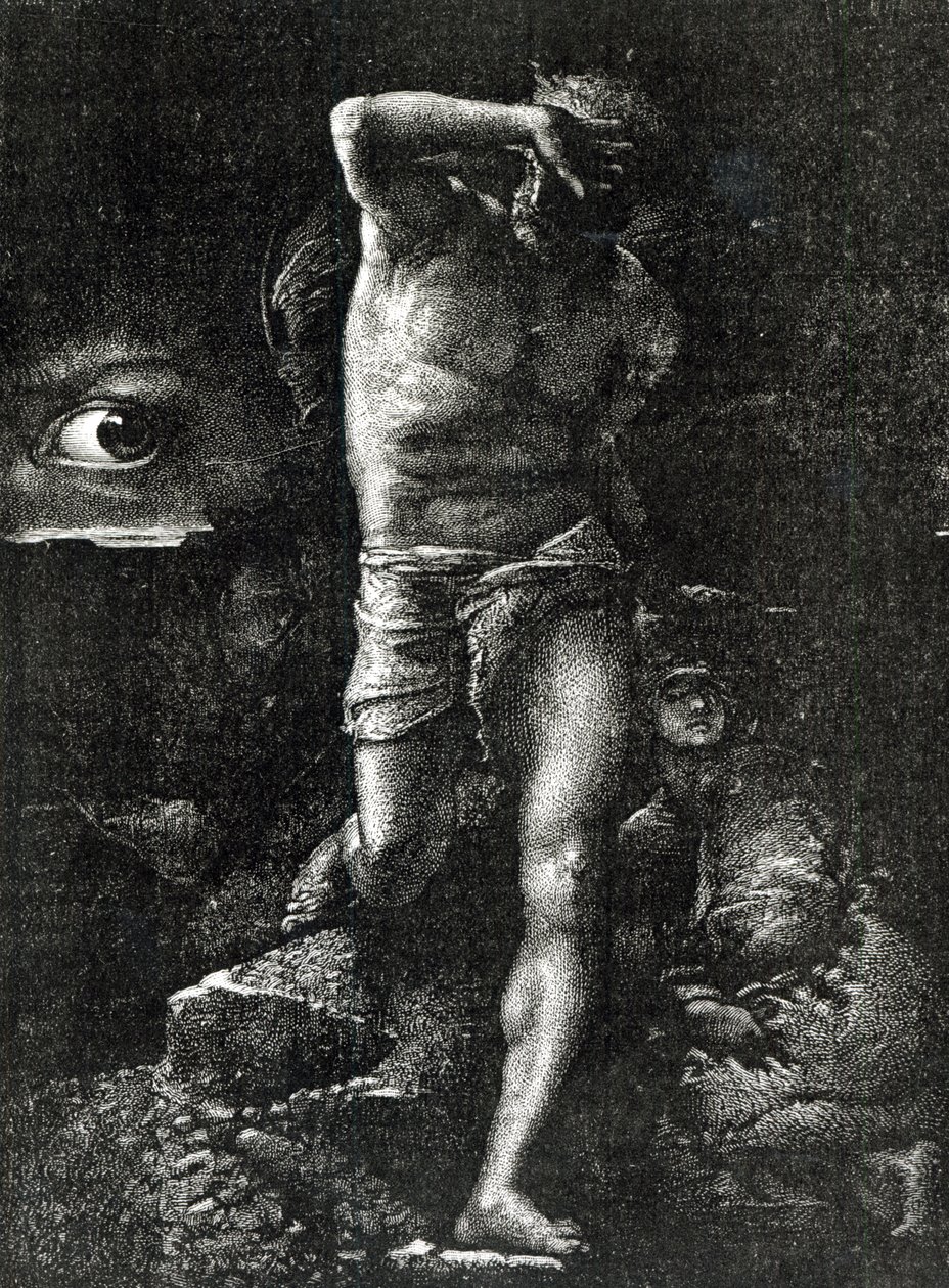 Sumienie lub Kain śledzący oko z „La Legende des Siecle” Victora Hugo (1802-1885) autorstwa Auguste Joliet