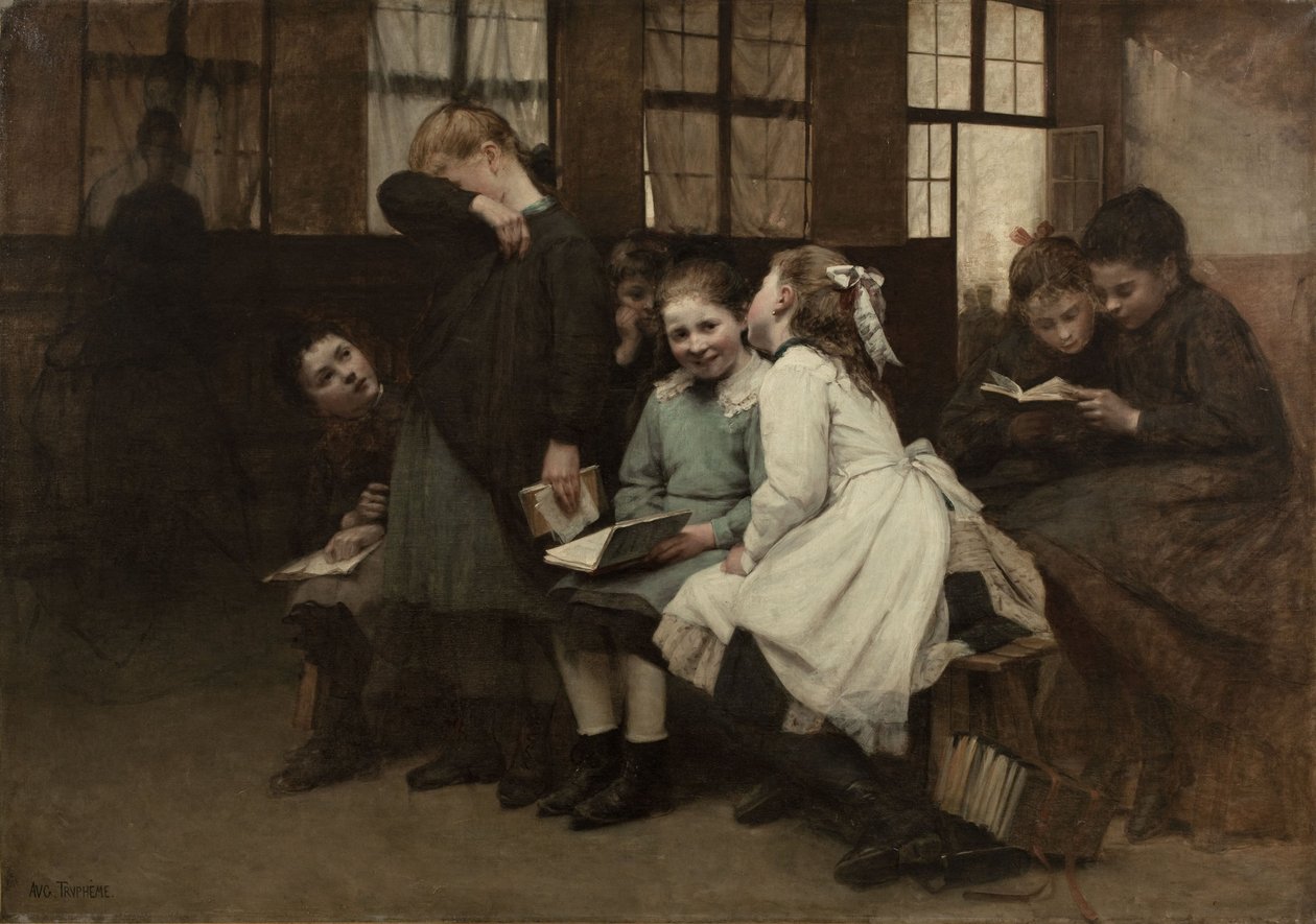 En retenue, ok. 1888 (olej na płótnie) autorstwa Auguste Joseph Trupheme