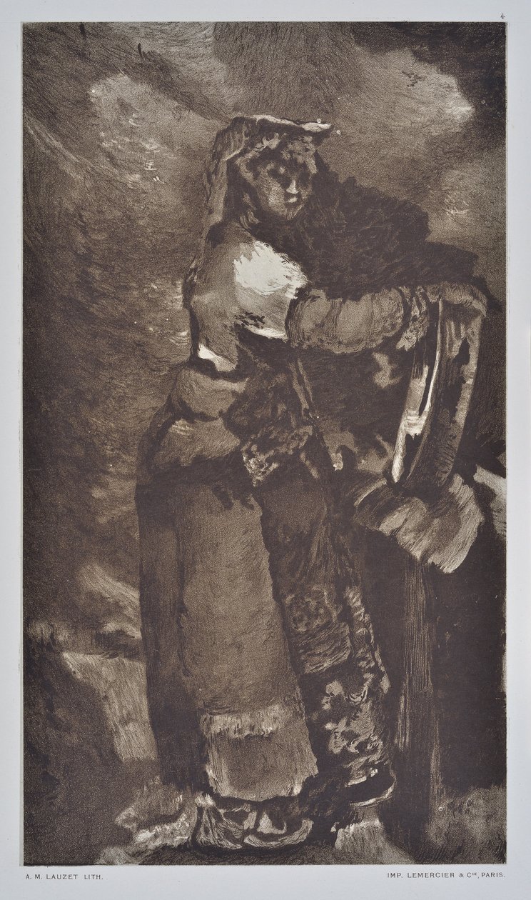 Nauka języka włoskiego (rysunek) autorstwa Auguste Lauzet