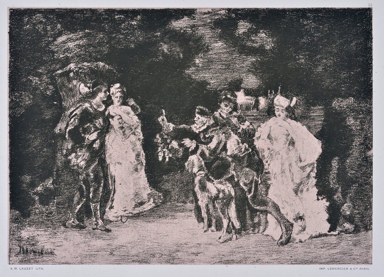 Nagroda za taniec (rysunek) autorstwa Auguste Lauzet