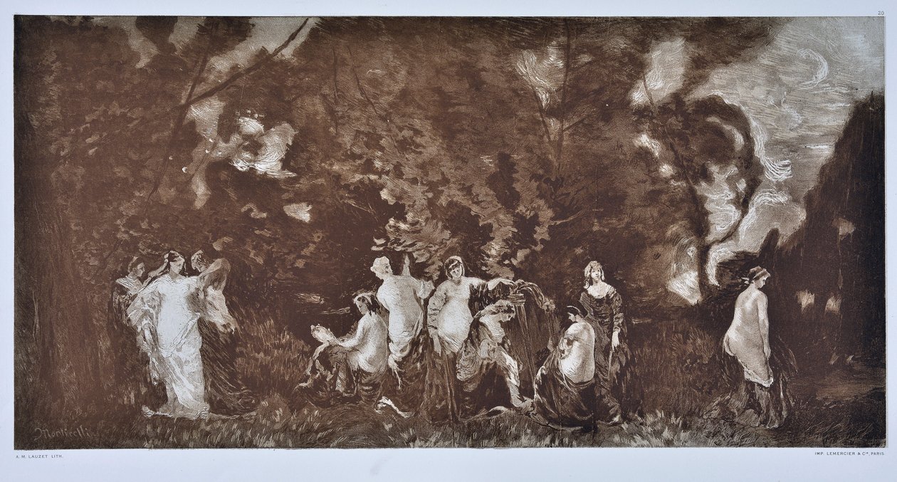 Kobiety króla (rysunek) autorstwa Auguste Lauzet
