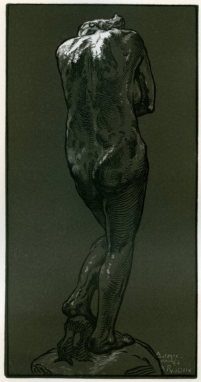 Drzeworyt według pomnika Rodina, 1898. autorstwa Auguste Louis Lepère