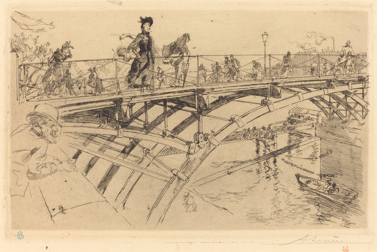 Most Sztuki (Le pont des Arts) autorstwa Auguste Lepere