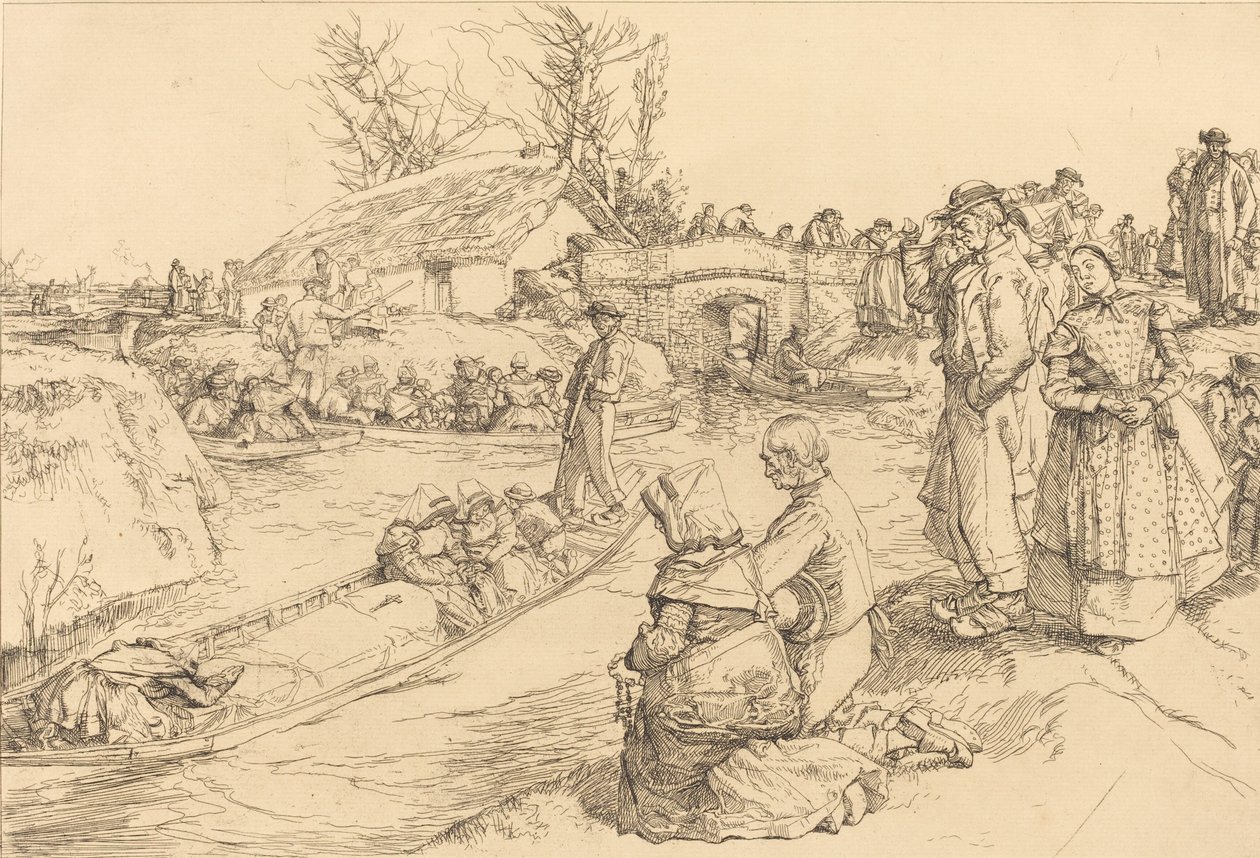 Pogrzeb na bagnach Vendeen Pogrzeb na bagnach Vendeen, 1901. autorstwa Auguste Lepere