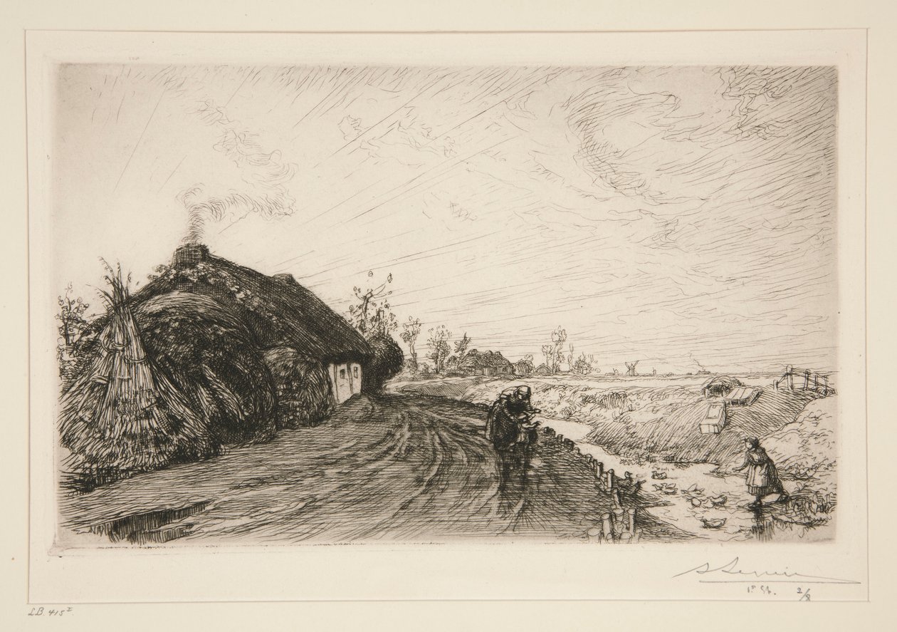 Ścieżka wzdłuż bagien Vendee [Saint-Jean-de-Monts] autorstwa Auguste Lepere