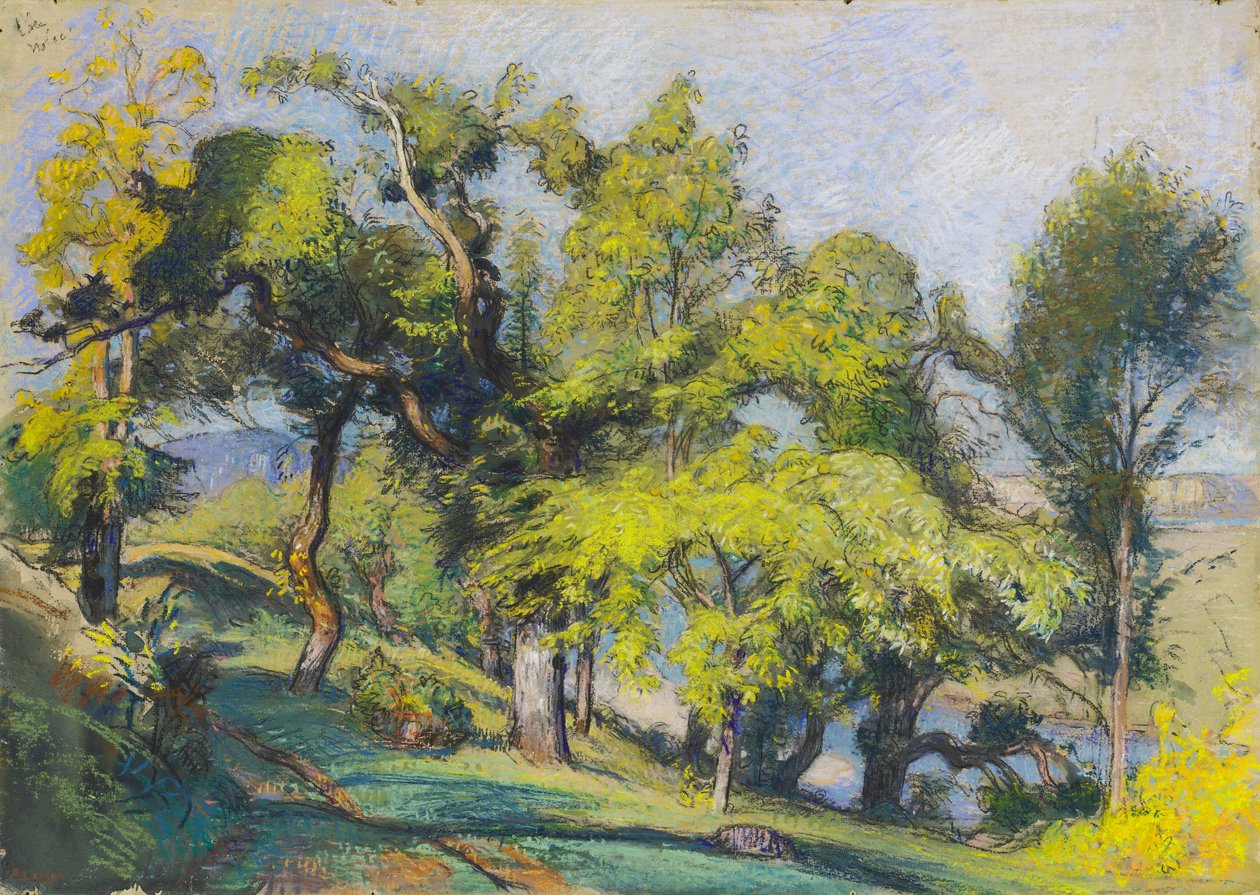Kasztanowce nad rzeką autorstwa Auguste Lepere