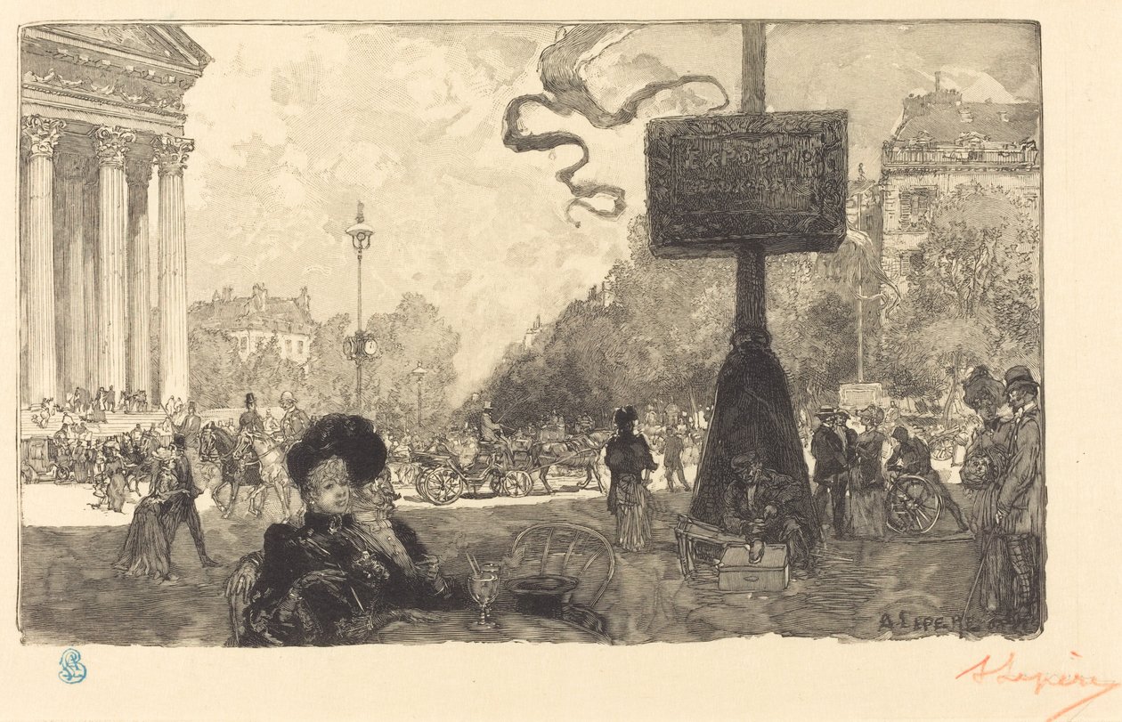 Róg Rue Royale autorstwa Auguste Lepere