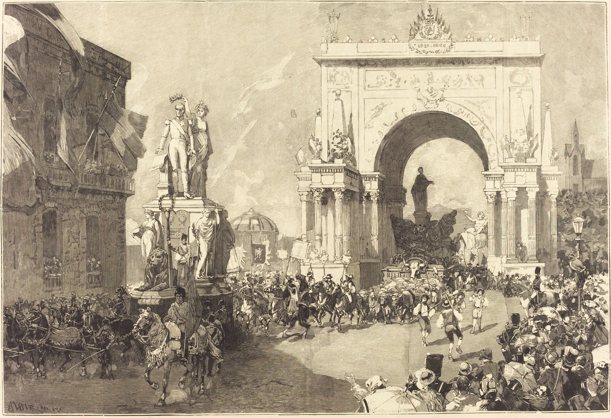 Obchody jubileuszu w Brukseli autorstwa Auguste Lepere