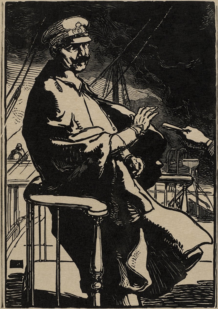 Cesarz Wilhelm na swoim jachcie autorstwa Auguste Lepere
