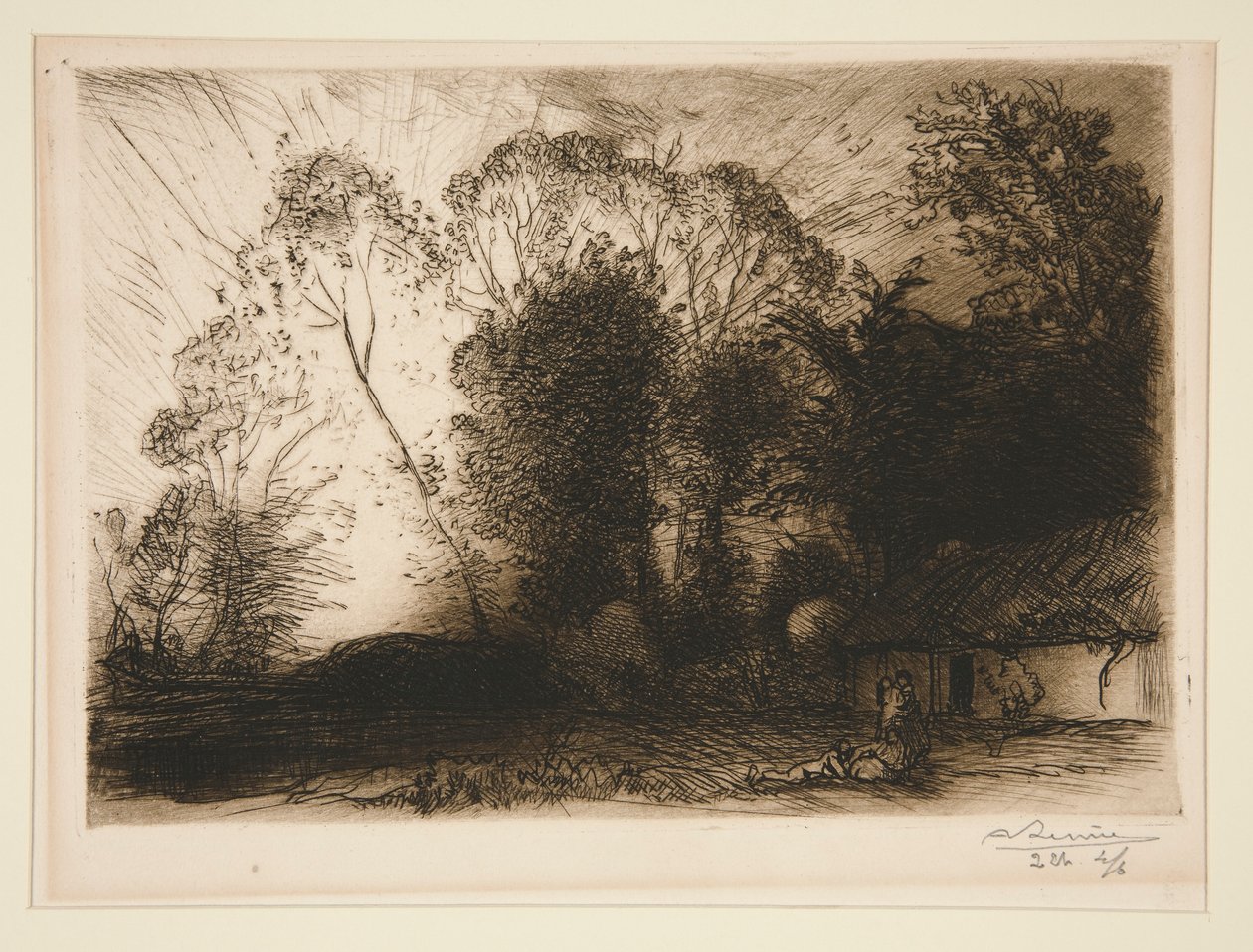 Domek? Rousseau (Vend?e) (Domek w Rousseau [Vendee]) autorstwa Auguste Lepere