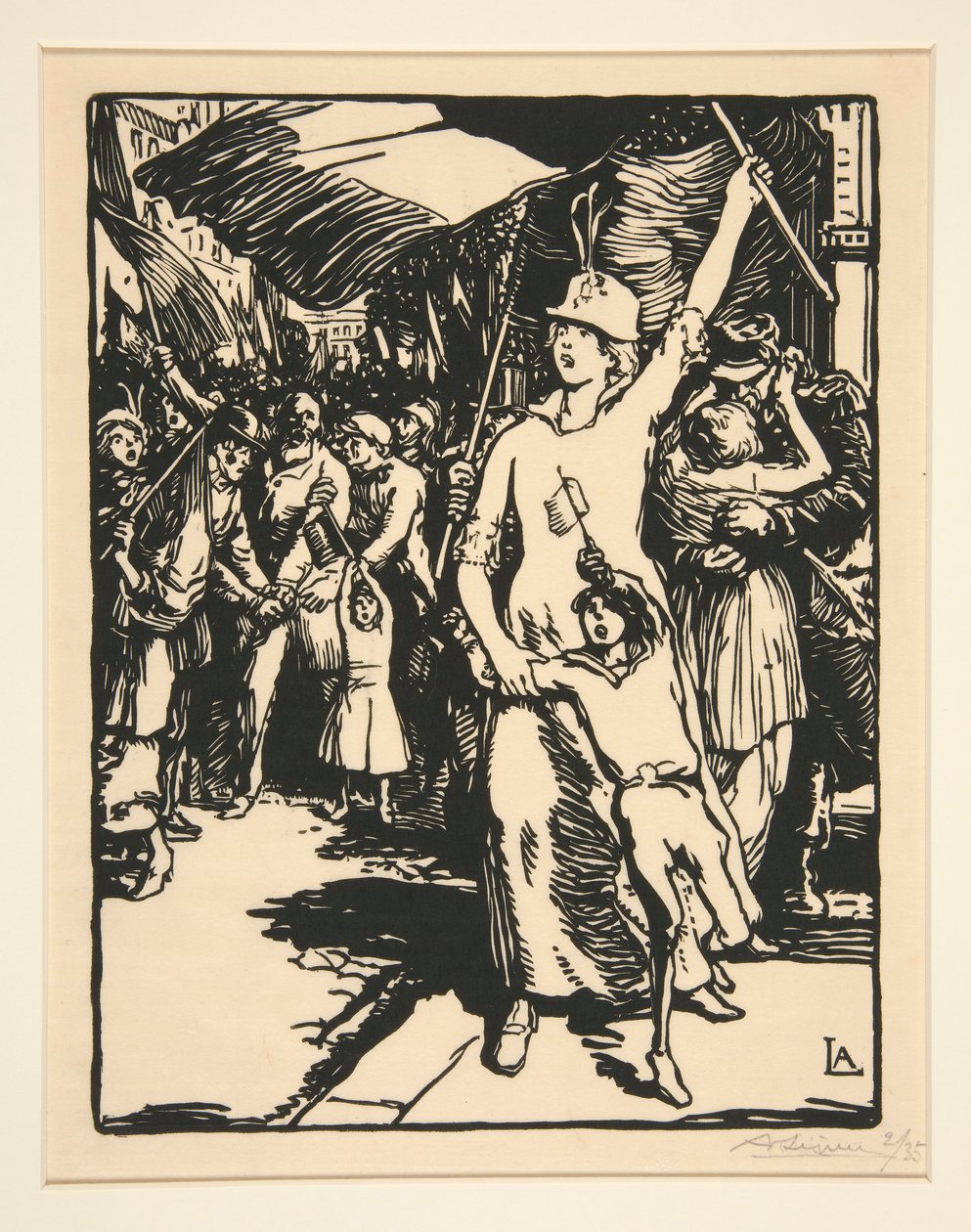 Wypowiedziana wojna, z La Guerre de 1914, pierwsza seria, nr. 8 autorstwa Auguste Lepere