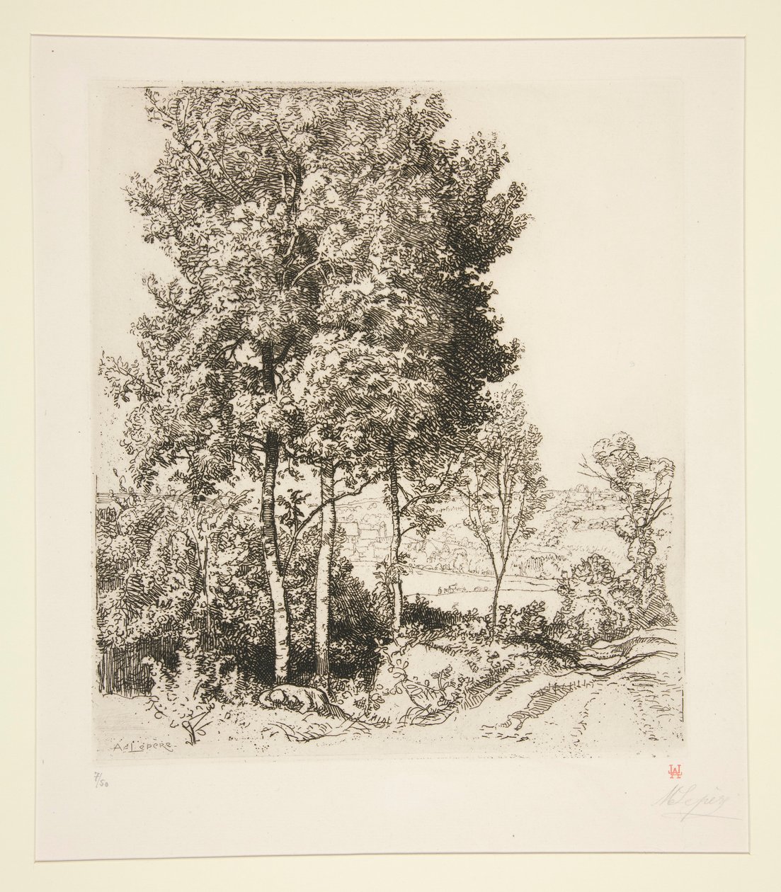 Dolina Petit Morin niedaleko Verdelot (Seine-et-Marne) (Mała dolina Morin niedaleko Verdelot [Seine-et-Marne]) autorstwa Auguste Lepere